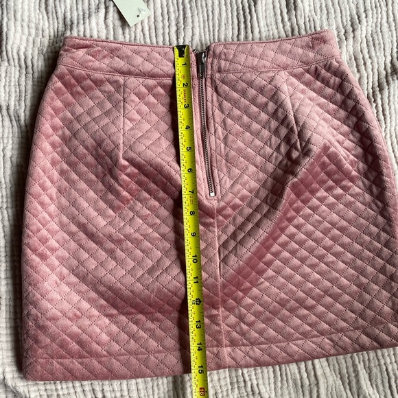 Francesca’s Mi Ami Mila Quilted Pink Mini Skirt Size Small NWT - Picture 3 of 5